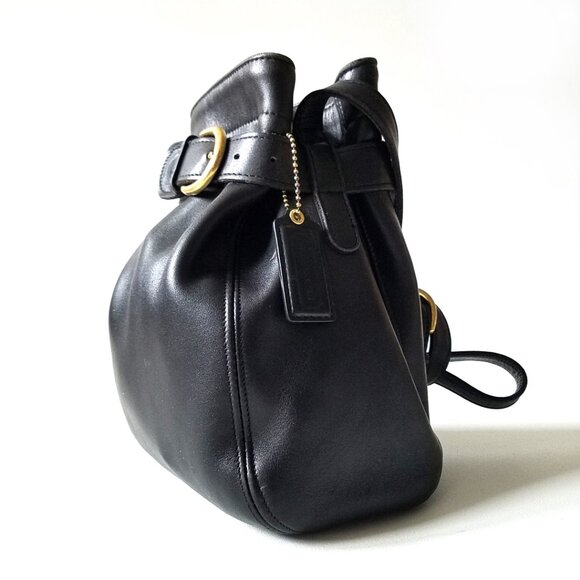 Vintage Coach Soho Black Belted Pouch Bag #4156 - Picture 2 of 8